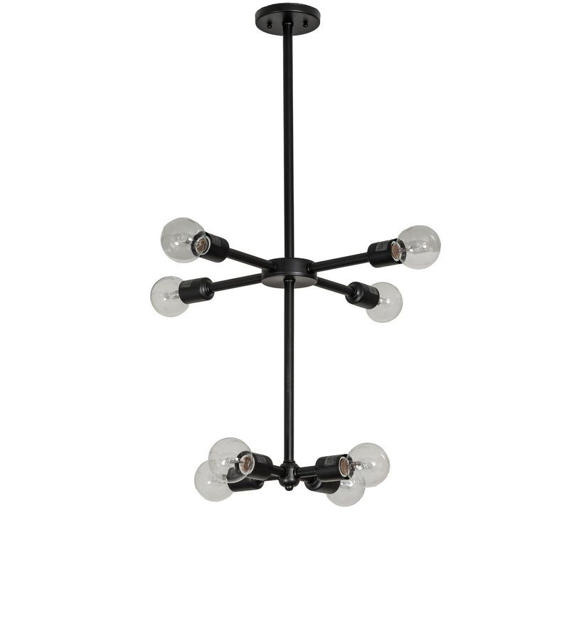 Meyda Tiffany 243083 LED Chandelier, Textured Black