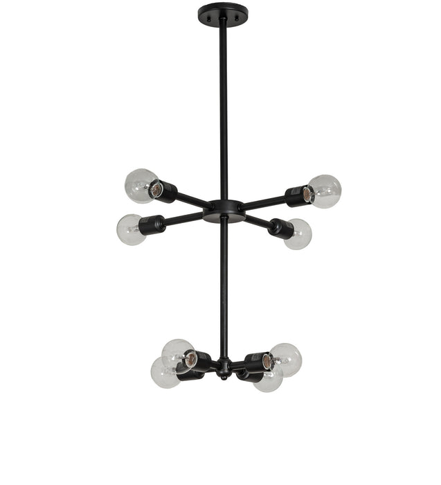 Meyda Tiffany 243083 LED Chandelier, Textured Black