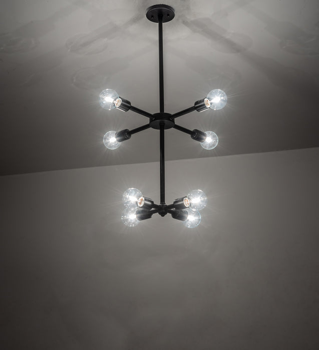 Meyda Tiffany 243083 LED Chandelier, Textured Black