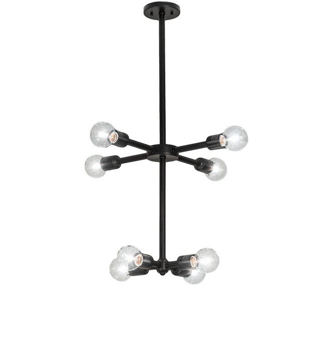 Meyda Tiffany 243083 LED Chandelier, Textured Black