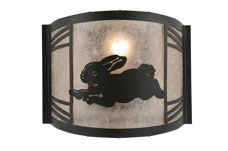 Meyda Tiffany 243216 One Light Wall Sconce, Textured Black