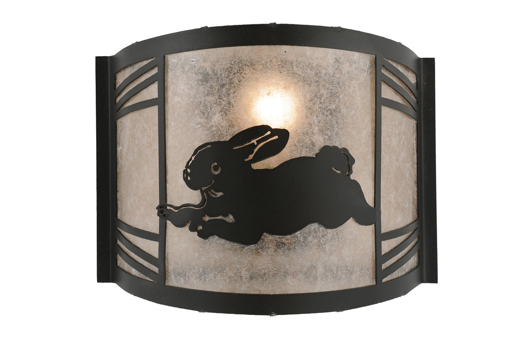 Meyda Tiffany 243216 One Light Wall Sconce, Textured Black