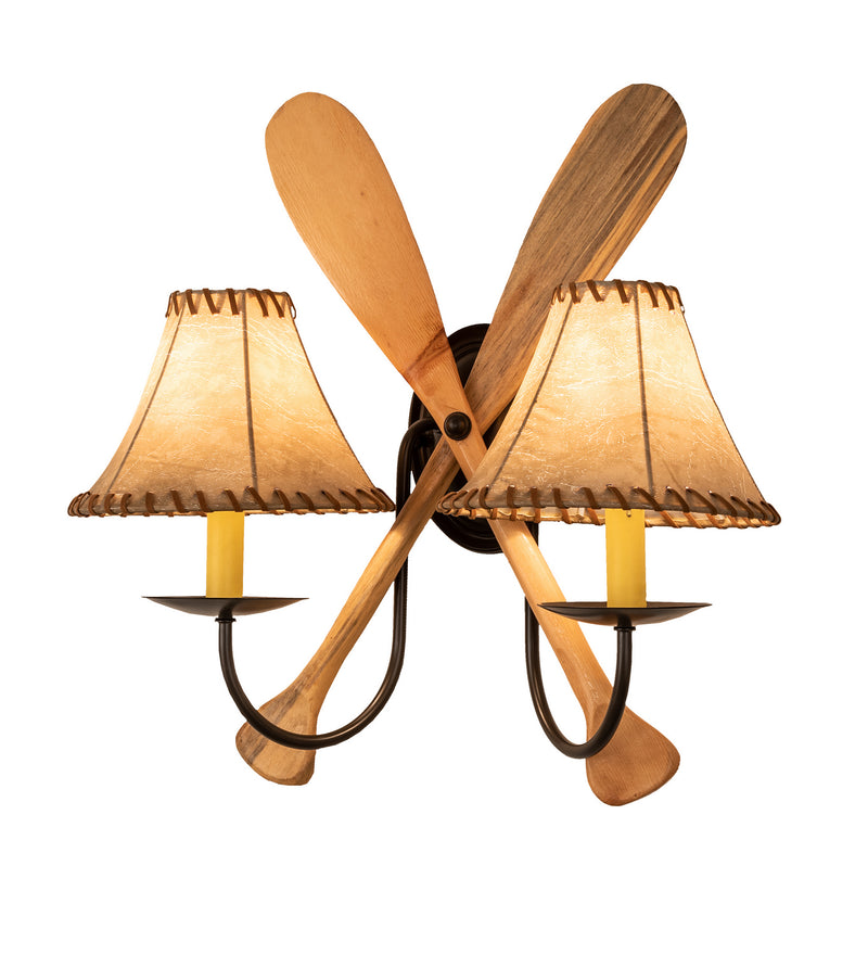 Meyda Tiffany 243293 Two Light Wall Sconce, Timeless Bronze