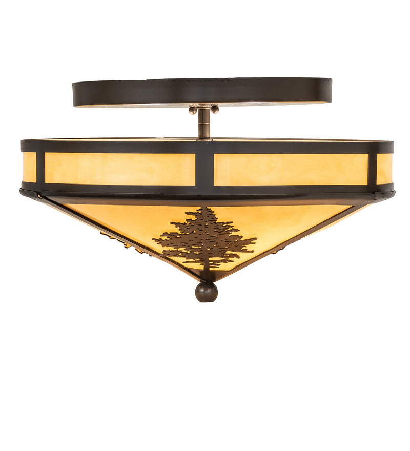 Meyda Tiffany 243294 Two Light Flushmount, Timeless Bronze