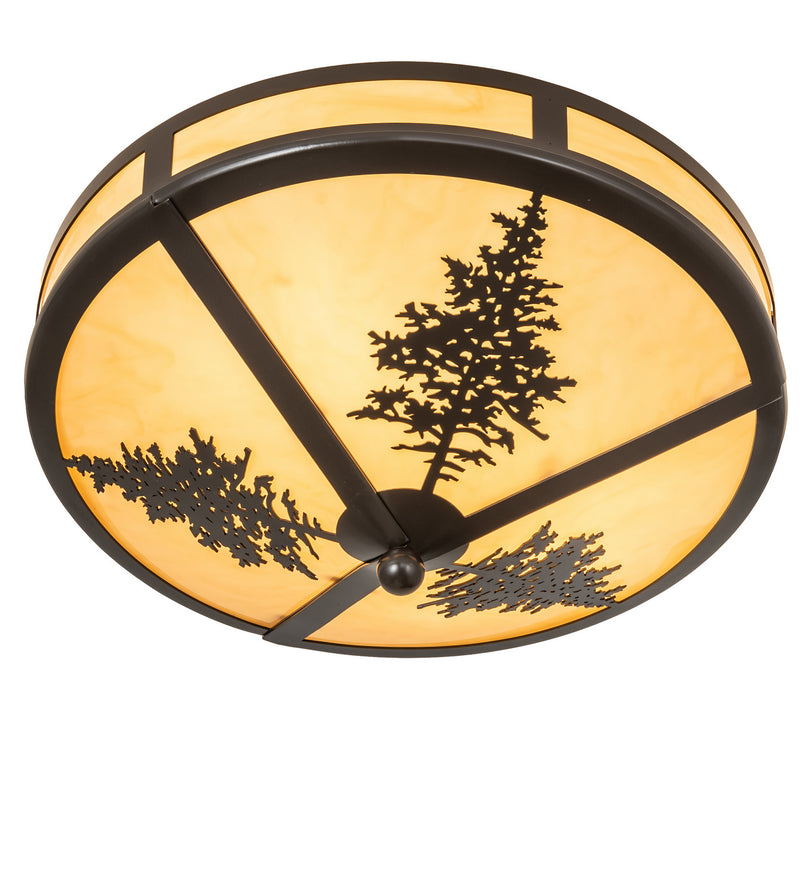 Meyda Tiffany 243294 Two Light Flushmount, Timeless Bronze