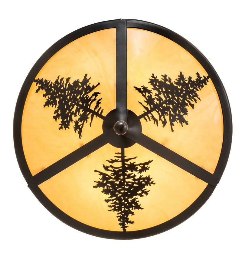 Meyda Tiffany 243294 Two Light Flushmount, Timeless Bronze