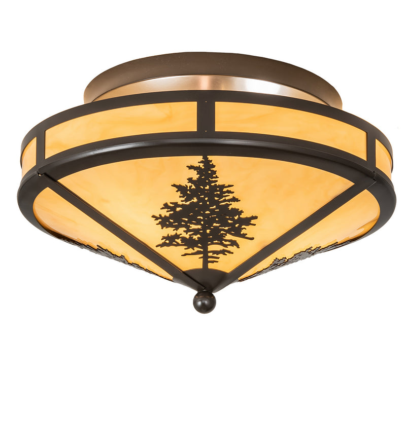 Meyda Tiffany 243294 Two Light Flushmount, Timeless Bronze