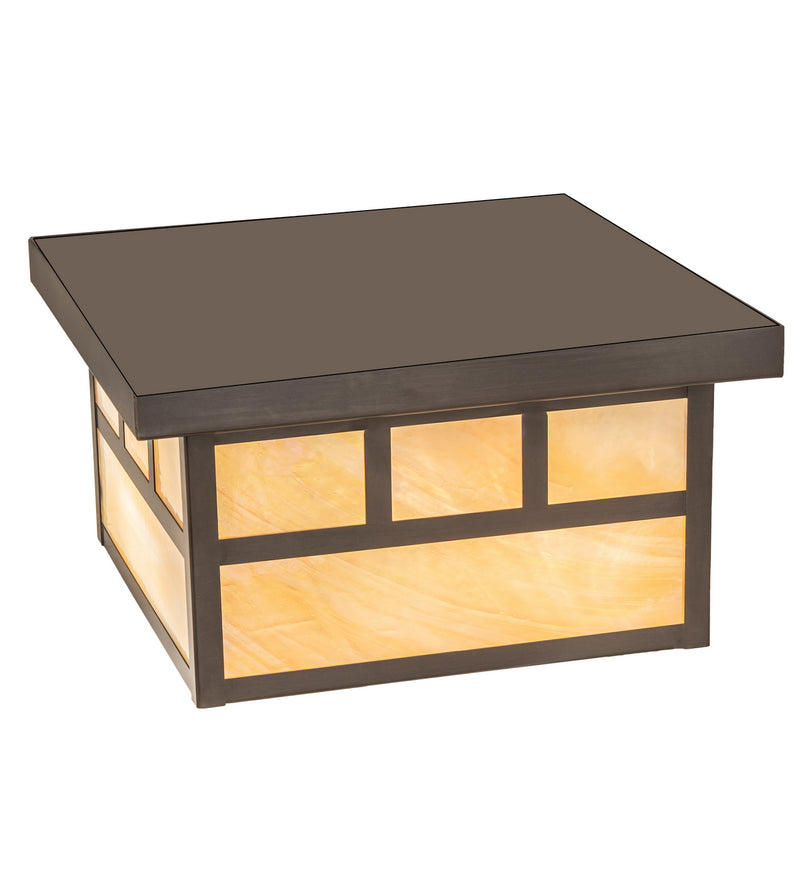 Meyda Tiffany 243310 Two Light Flushmount, Craftsman Brown