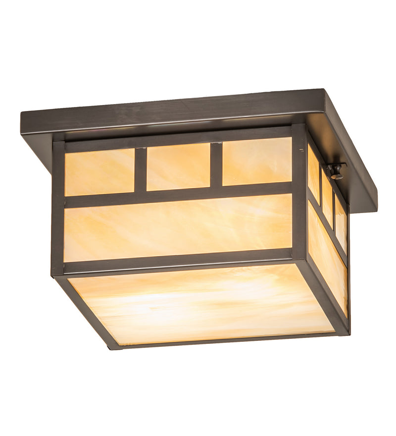 Meyda Tiffany 243310 Two Light Flushmount, Craftsman Brown