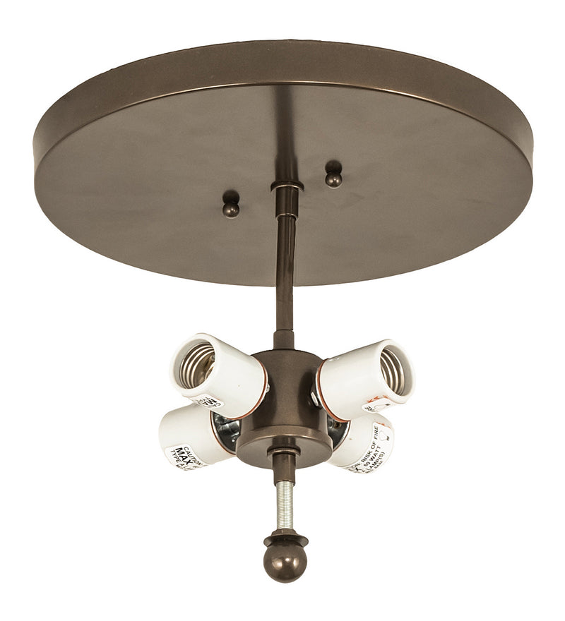 Meyda Tiffany 243425 Four Light Flushmount, Silver Mica (Double Layer)