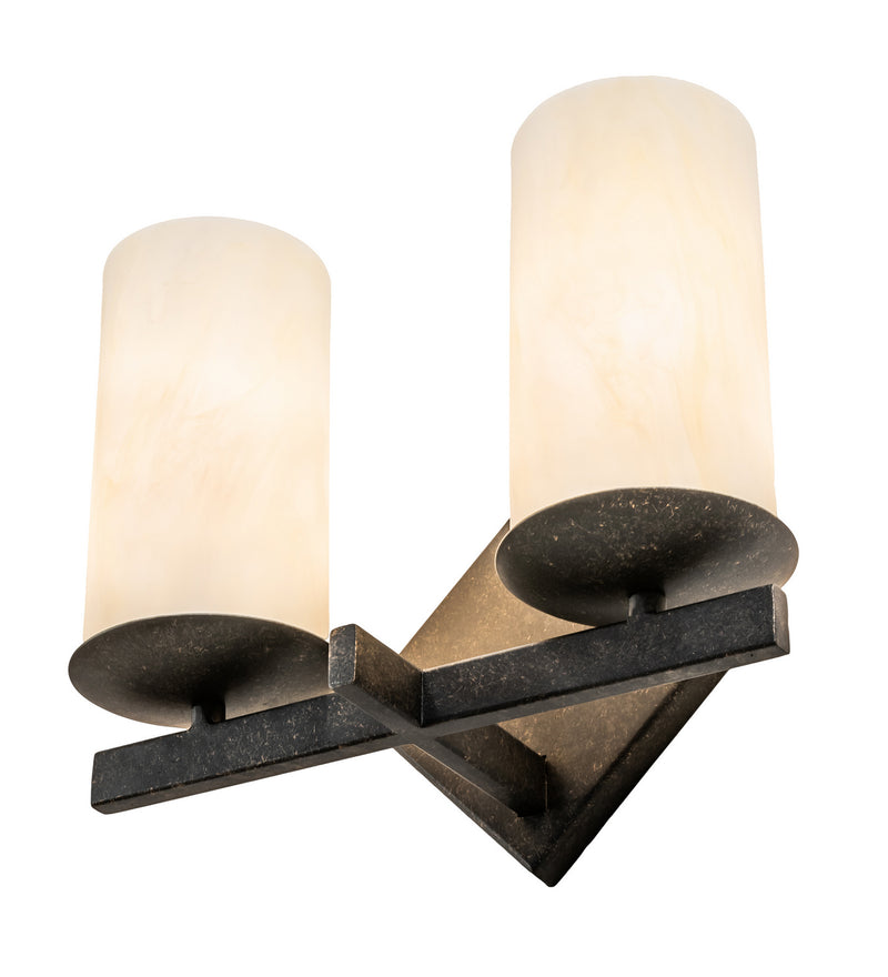 Meyda Tiffany 243450 Two Light Wall Sconce, Golden Bronze