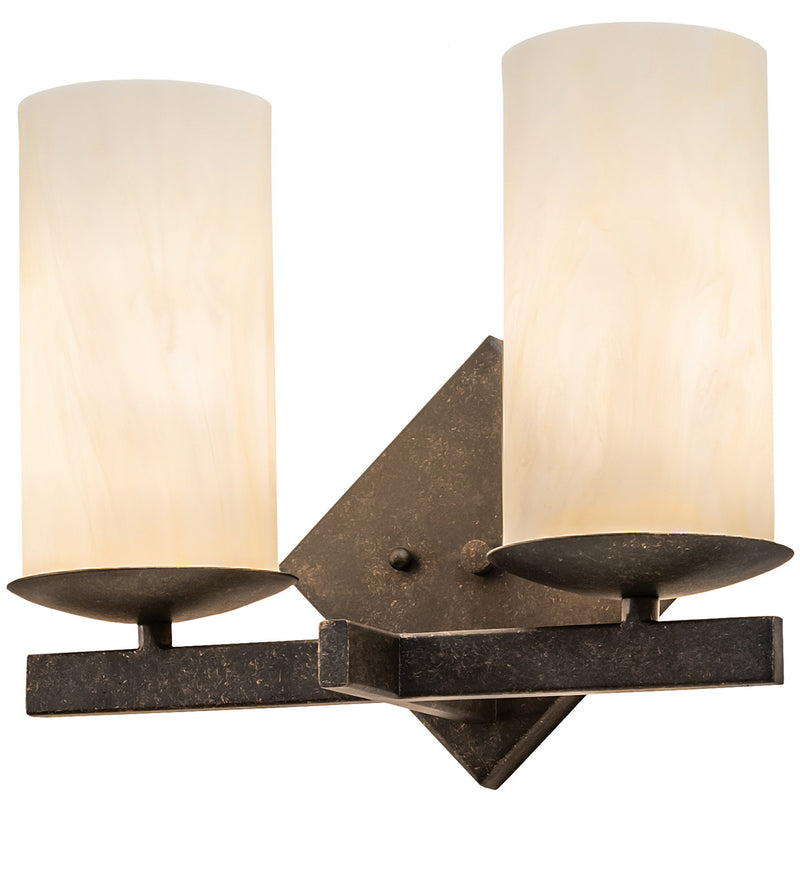 Meyda Tiffany 243450 Two Light Wall Sconce, Golden Bronze