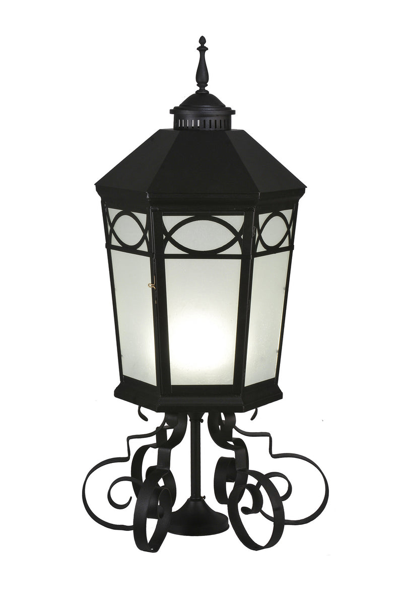 Meyda Tiffany 243501 One Light Post Mount, Black