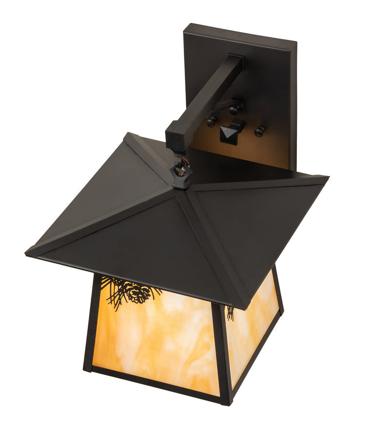 Meyda Tiffany 243508 One Light Wall Sconce, Craftsman Brown