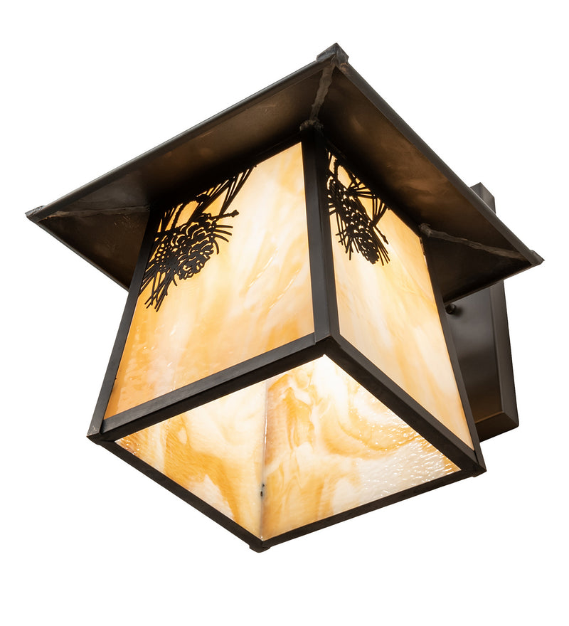 Meyda Tiffany 243508 One Light Wall Sconce, Craftsman Brown