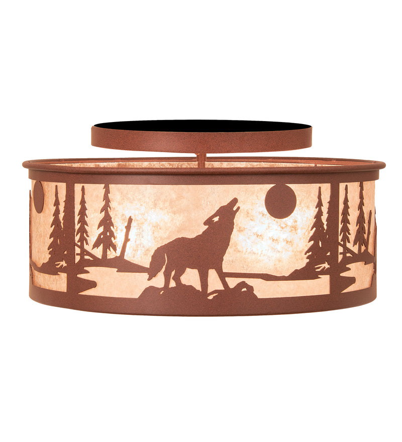 Meyda Tiffany 243533 Four Light Flushmount, Rust