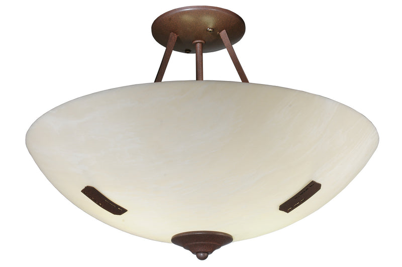 Meyda Tiffany 243555 Two Light Semi-Flushmount, Cafe Noir