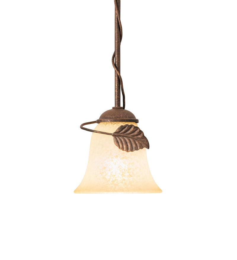 Meyda Tiffany 243590 One Light Pendant, Antique Rust