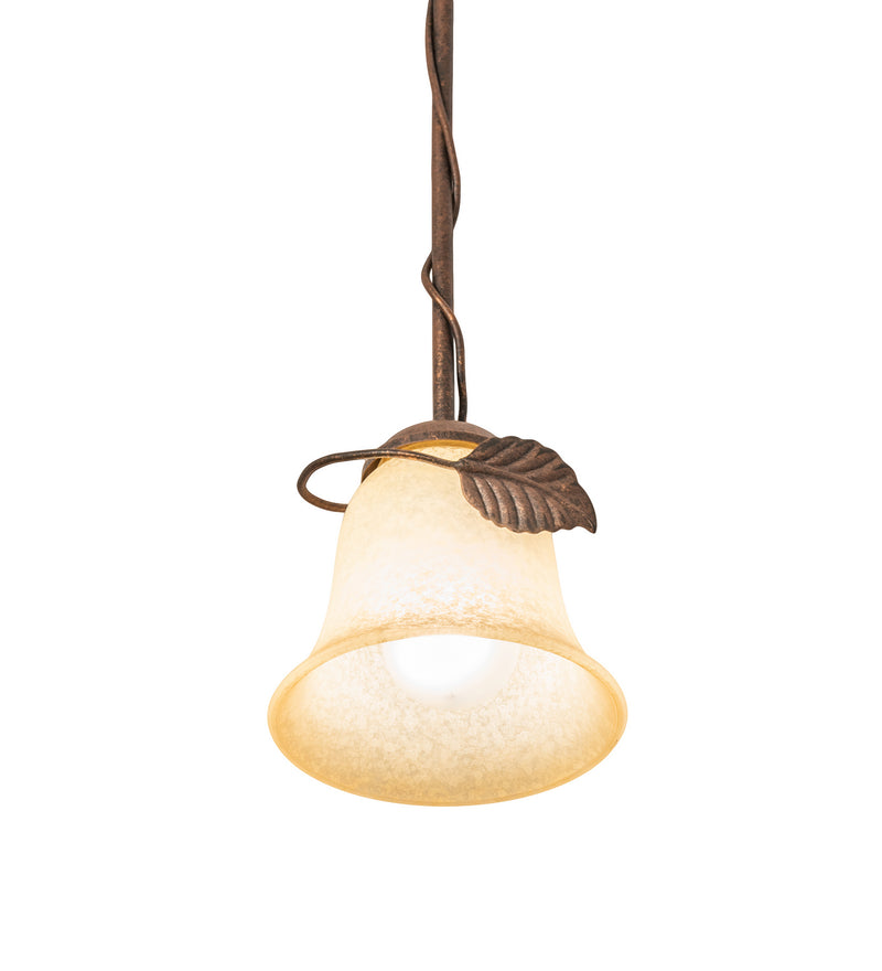 Meyda Tiffany 243590 One Light Pendant, Antique Rust