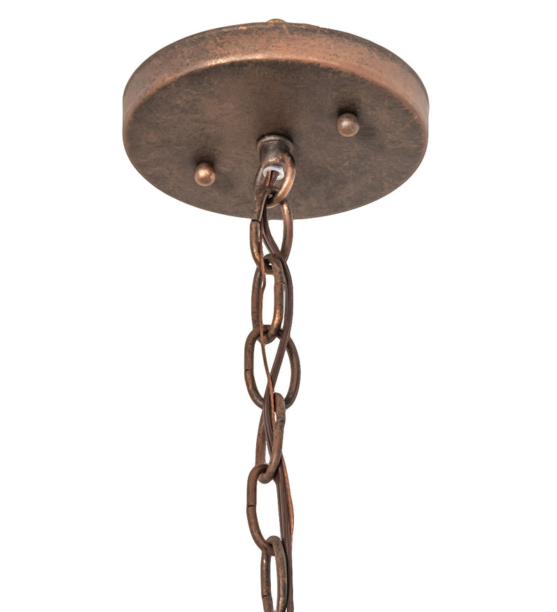 Meyda Tiffany 243590 One Light Pendant, Antique Rust