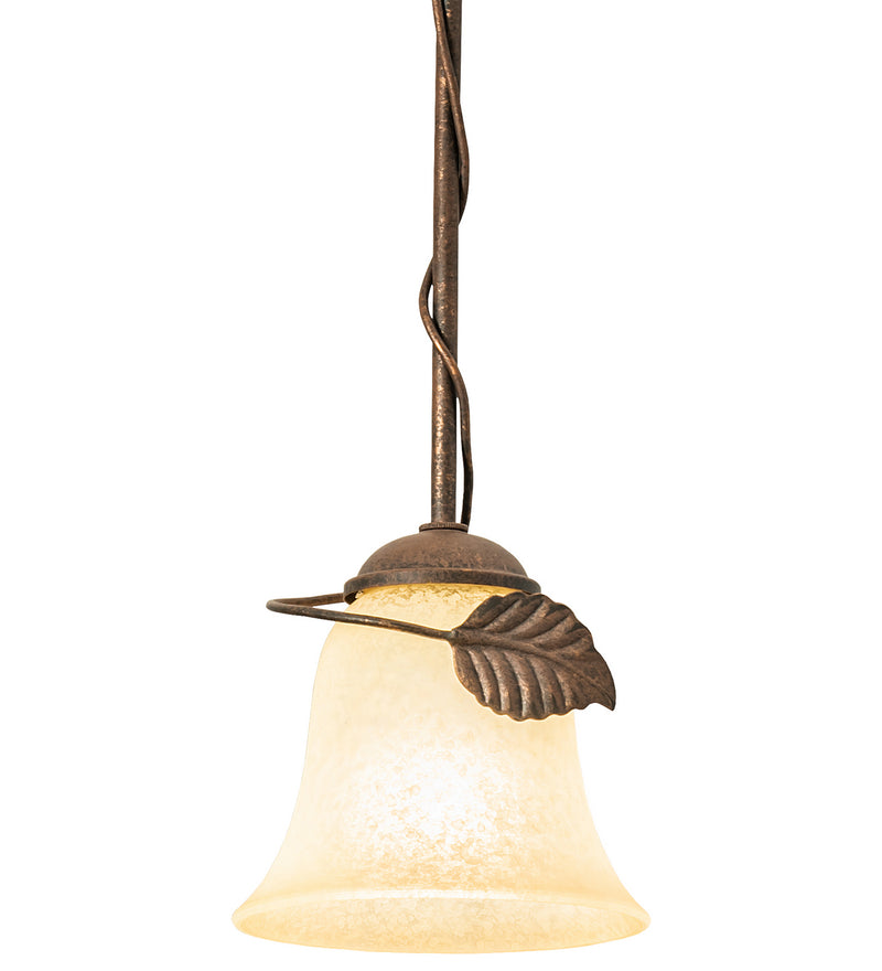 Meyda Tiffany 243590 One Light Pendant, Antique Rust