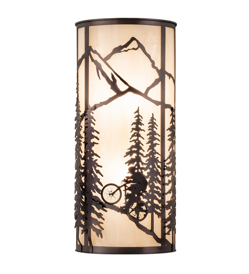 Meyda Tiffany 243640 Two Light Wall Sconce, Mahogany Bronze