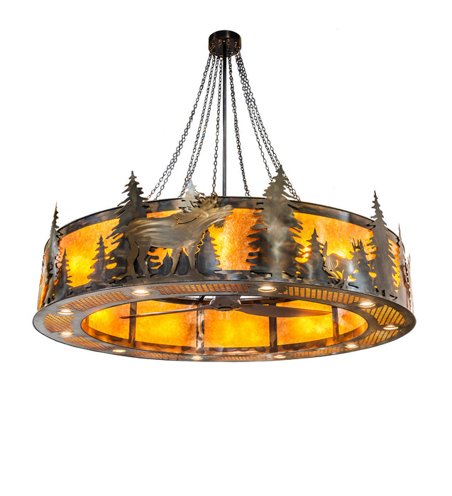 Meyda Tiffany 243674 40 Light Chandel-Air, Dark Burnished Antique Copper