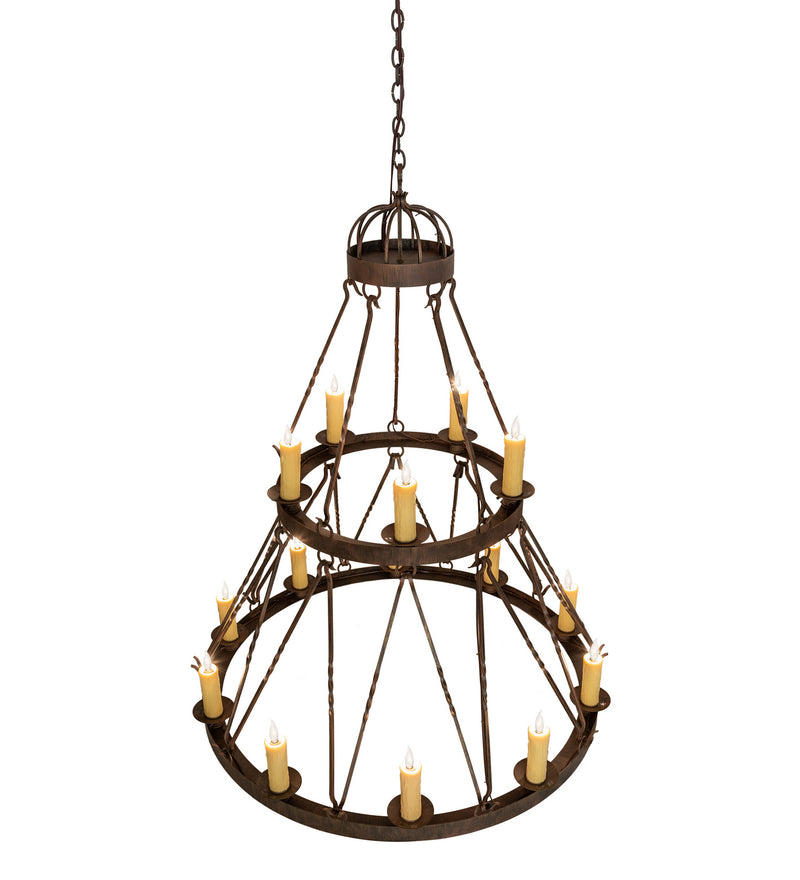 Meyda Tiffany 243691 15 Light Chandelier, Cortez Gold