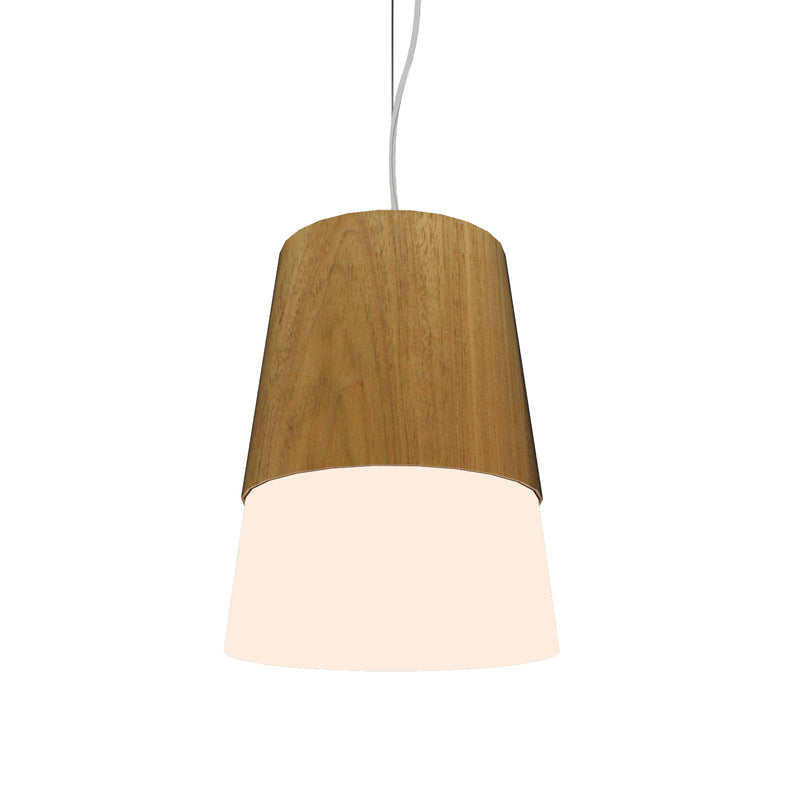 Accord Lighting 264.09 One Light Pendant, Louro Freijo