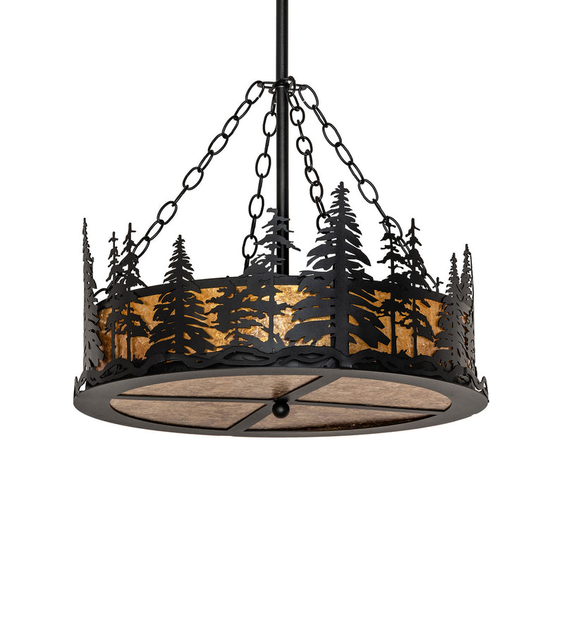 Meyda Tiffany 244109 Four Light Pendant, Textured Black