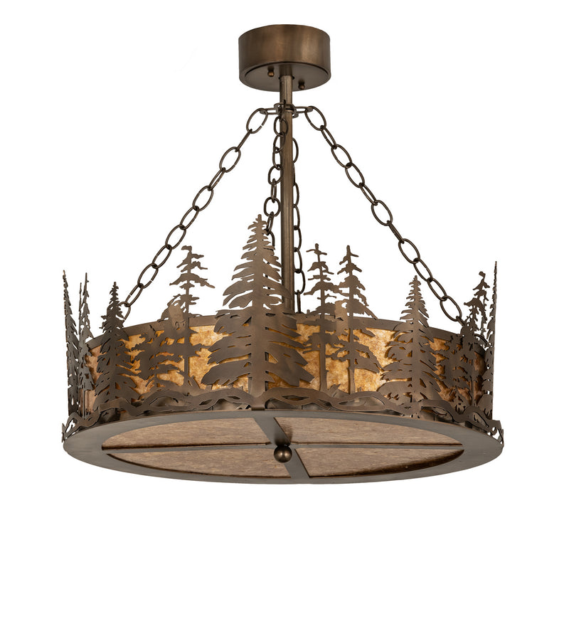 Meyda Tiffany 244121 Four Light Pendant, Antique Copper