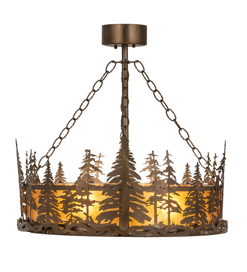 Meyda Tiffany 244121 Four Light Pendant, Antique Copper