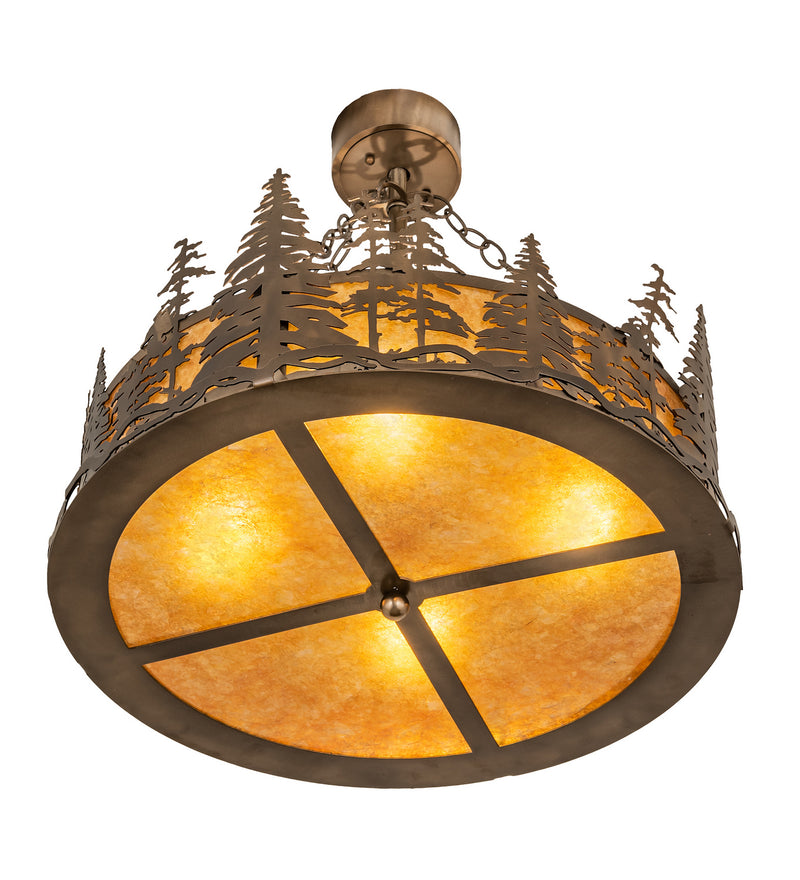 Meyda Tiffany 244121 Four Light Pendant, Antique Copper