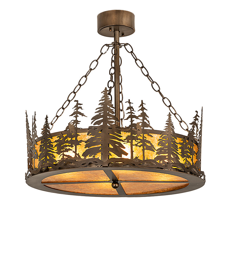 Meyda Tiffany 244121 Four Light Pendant, Antique Copper