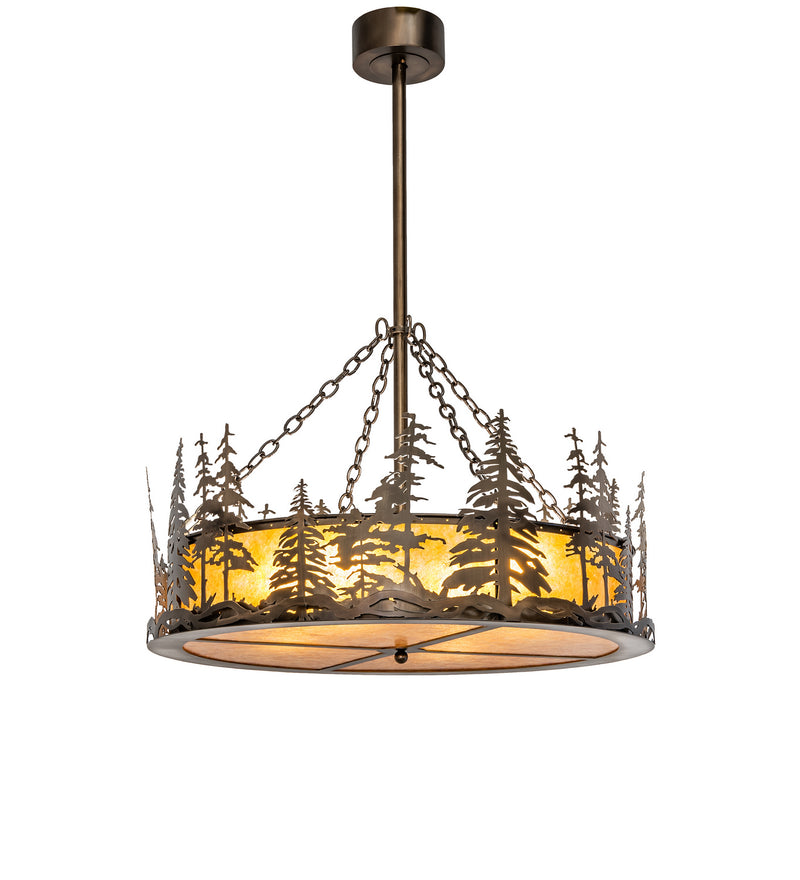 Meyda Tiffany 244123 Four Light Pendant, Antique Copper