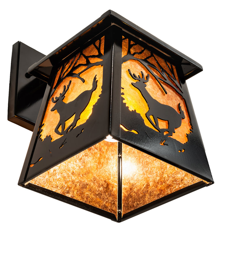 Meyda Tiffany 244127 One Light Wall Sconce, Mirror Black
