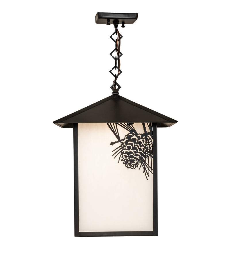 Meyda Tiffany 244161 One Light Pendant, Craftsman Brown On Brass