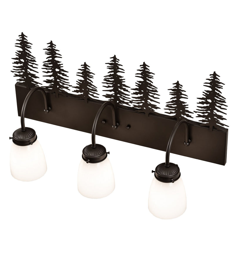Meyda Tiffany 244169 Three Light Vanity, Black Metal