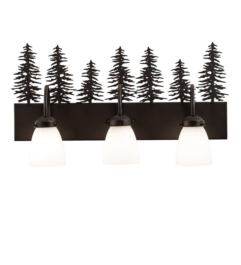 Meyda Tiffany 244169 Three Light Vanity, Black Metal