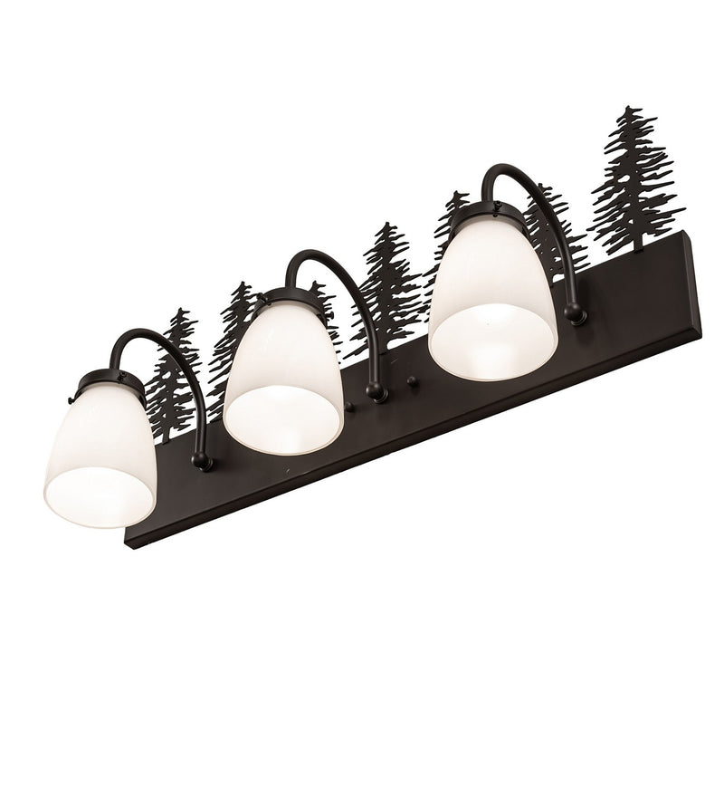 Meyda Tiffany 244169 Three Light Vanity, Black Metal