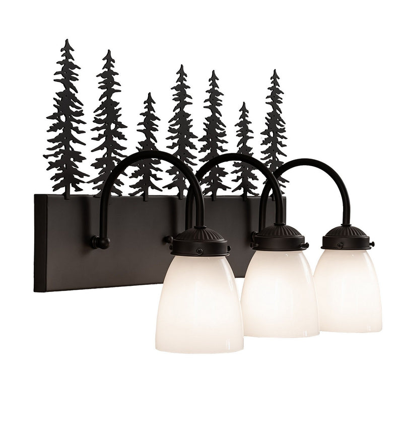 Meyda Tiffany 244169 Three Light Vanity, Black Metal