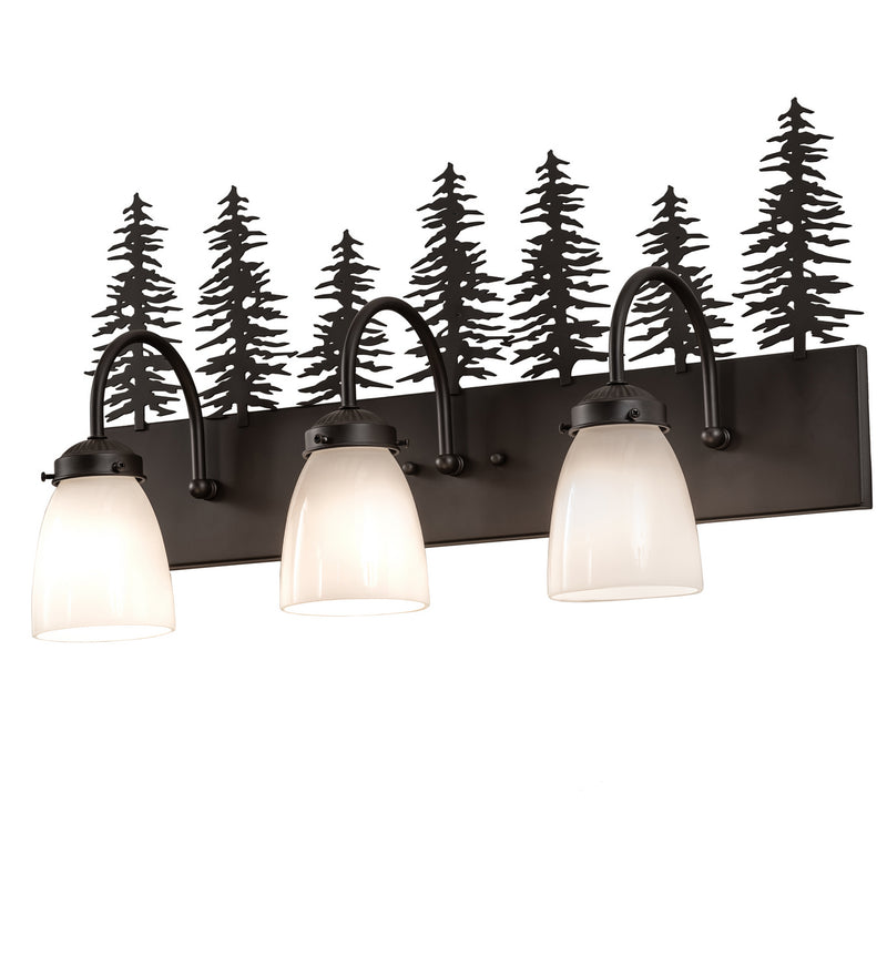Meyda Tiffany 244169 Three Light Vanity, Black Metal