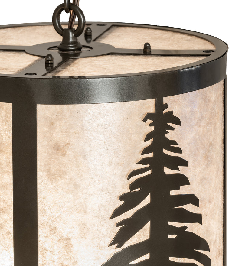 Meyda Tiffany 244171 Five Light Pendant, Exterior Oil Rubbed Bronze