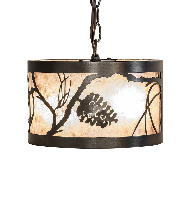 Meyda Tiffany 244174 Three Light Pendant, Exterior Oil Rubbed Bronze