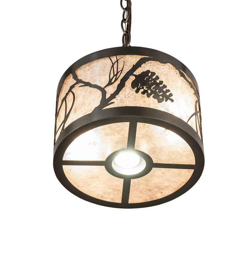 Meyda Tiffany 244174 Three Light Pendant, Exterior Oil Rubbed Bronze