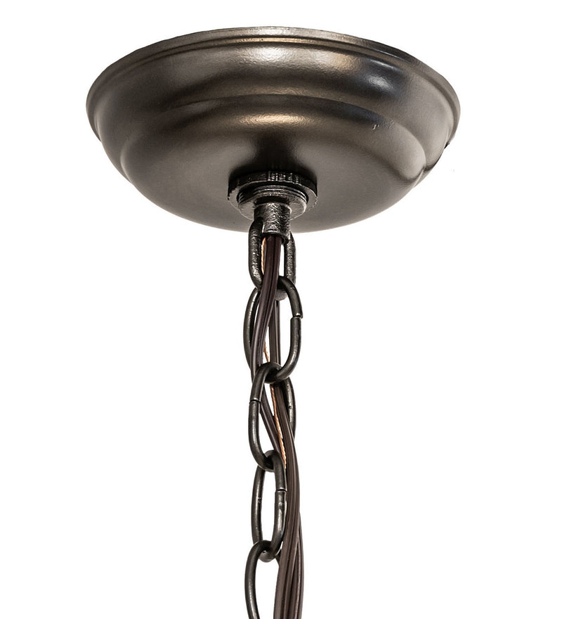 Meyda Tiffany 244174 Three Light Pendant, Exterior Oil Rubbed Bronze