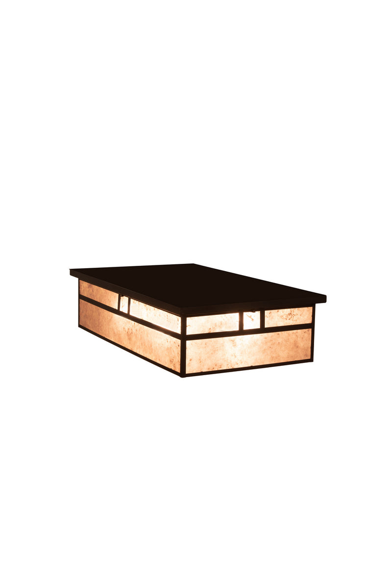 Meyda Tiffany 244260 Four Light Flushmount, Craftsman Brown