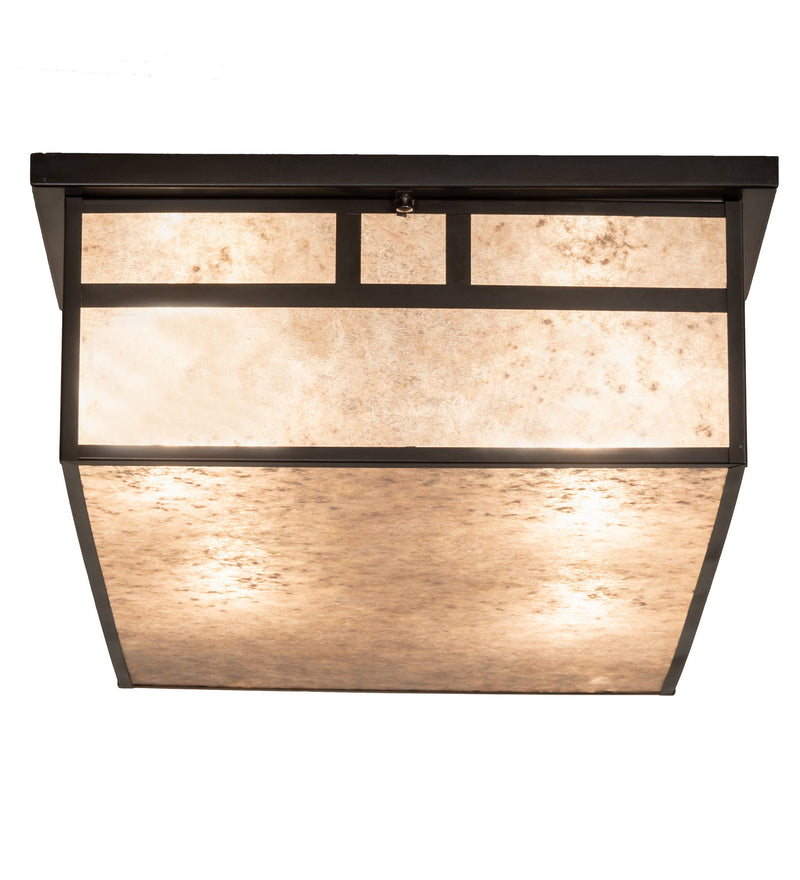 Meyda Tiffany 244260 Four Light Flushmount, Craftsman Brown