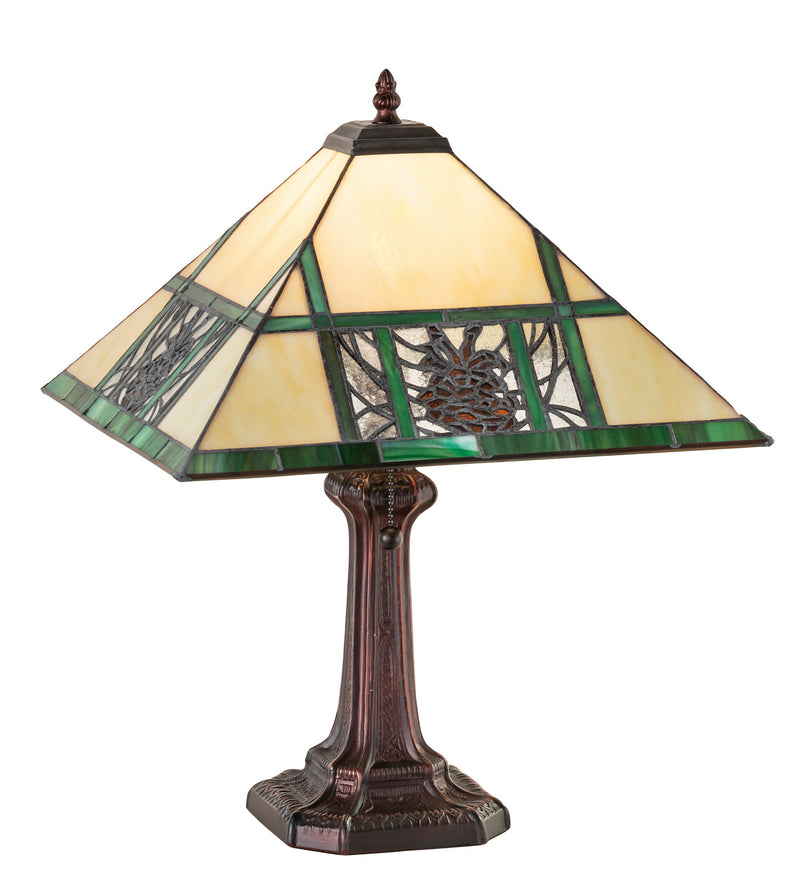 Meyda Tiffany 244267 One Light Table Lamp, Mahogany Bronze
