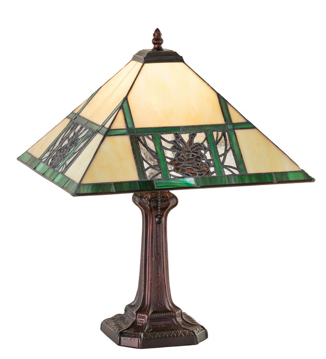 Meyda Tiffany 244267 One Light Table Lamp, Mahogany Bronze